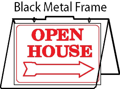 Open House-- Black Frame/Red Rev. Sign HDA-F – National Stock Sign
