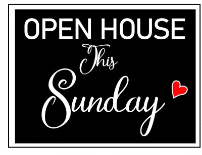 Open House This Sunday Designer DCORR18x24 – National Stock Sign