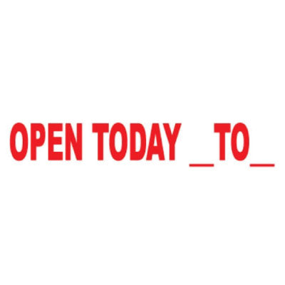 Open Today __To__ -- LRCORR – National Stock Sign