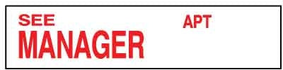 See Manager-- SR – National Stock Sign