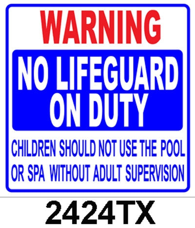 Texas Pool Code Signs Texas Pool Rules-- SW24x24 – National Stock Sign