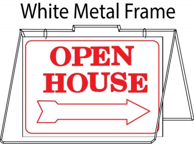 Open House-- White Frame/Red Rev. Sign HDA-F – National Stock Sign